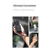 ROCK R15 Lanyard pour téléphone portable avec fonction de charge - USB-C vers Lightning 27W / C vers C 60W, 30 cm, beige – Bild 3