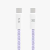 ROCK Rainbow Series C TO C 100W Fast Charging Data Cable 1.2M Purple – Bild 1
