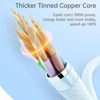 ROCK Rainbow Series C TO C 100W Fast Charging Data Cable 1.2M Violet – Bild 3