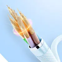 ROCK Rainbow Series C TO L 27W Fast Charging Data Cable 2M Blue – Bild 4