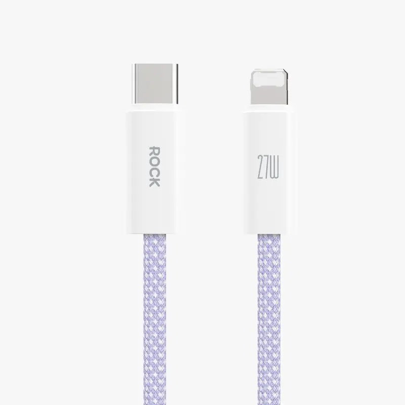 ROCK Rainbow Series C TO L 27W Fast Charging Data Cable 2M Blue