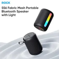 Rock - S56 Hi-Fi Fabric Mesh Portable Bluetooth LED-Speaker, Lautsprecher, Schwarz – Bild 8