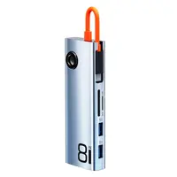 ROCK TR32 8-in-1 USB-C Dock – HDMI, RJ45, PD, 3×USB 3.0, SD/TF Kartenleser, grau – Bild 6