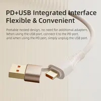 Rock - Transparency Series - 3-in-2 charging cable U+C to M+L+C, 100W 1.5m, black – Bild 8