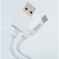 ROCK Z20 Câble USB-A vers USB-C 100 cm - Câble de charge rapide et de données 6A, tissé, blanc – Bild 3