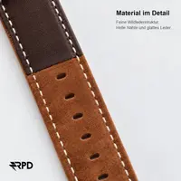 RPD Briar Cinturino Camoscio Premium per Apple Watch 44/45/46/49mm - Cognac – Bild 3