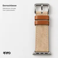 RPD Briar Cinturino Camoscio Premium per Apple Watch 44/45/46/49mm - Tan – Bild 5