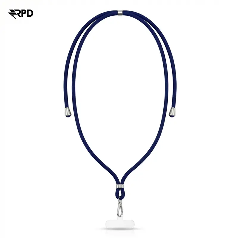 RPD catena portacellulare universale in nylon - robusta scheda di inserimento - per tutti gli smartphone, blu navy
