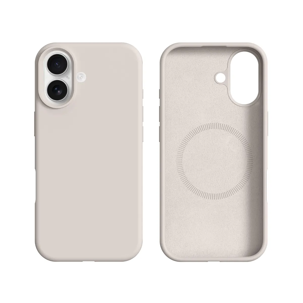 RPD - iPhone 16 Burom Silicone Case mit MagSafe, Weiss