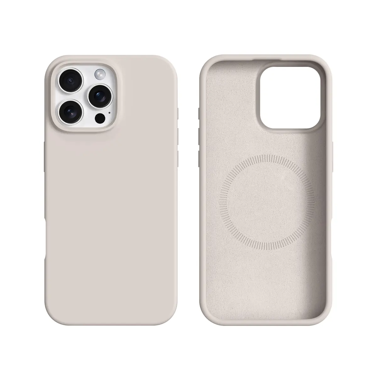 RPD - iPhone 16 Pro Max Burom Silicone Case mit MagSafe, Weiss