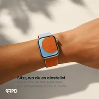 RPD Lyra Silicone Strap Magnetic Two-Tone for Apple Watch 38/40/41/42mm - Misty Blue/Orange – Bild 4