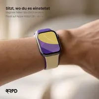 RPD Lyra Silicone Strap Magnetic Two-Tone for Apple Watch 38/40/41/42mm - Purple/Yellow – Bild 4