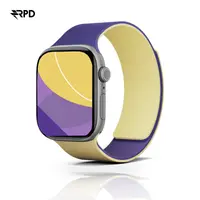 RPD Lyra Silicone Strap Magnetic Two-Tone for Apple Watch 38/40/41/42mm - Purple/Yellow – Bild 1