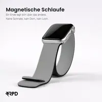 RPD Lyra Silicone Strap Magnetic Two-Tone for Apple Watch 44/45/46/49mm - Black/Grey – Bild 3
