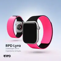 RPD Lyra Silicone Strap Magnetic Two-Tone for Apple Watch 44/45/46/49mm - Black/Pink – Bild 5