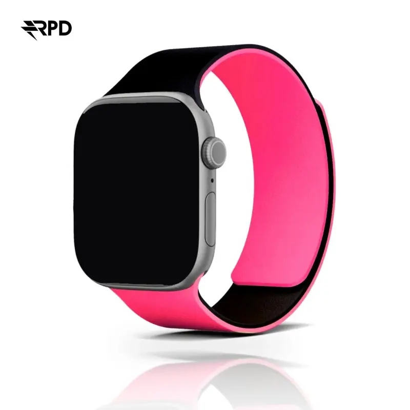 RPD Lyra Silicone Strap Magnetic Two-Tone for Apple Watch 44/45/46/49mm - Black/Pink