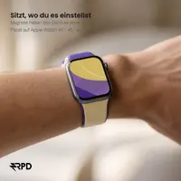 RPD Lyra Silicone Strap Magnetic Two-Tone for Apple Watch 44/45/46/49mm - Purple/Yellow – Bild 4