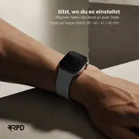 RPD Lyra Silikonarmband Magnet Zweifarbig für Apple Watch 38/40/41/42mm - Schwarz/Grau – Bild 4