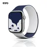 RPD Lyra Silikonarmband Magnet Zweifarbig für Apple Watch 44/45/46/49mm - Marine/Weiss