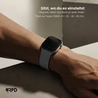 RPD Lyra Silikonarmband Magnet Zweifarbig für Apple Watch 44/45/46/49mm - Schwarz/Grau – Bild 4