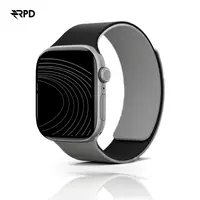RPD Lyra Silikonarmband Magnet Zweifarbig für Apple Watch 44/45/46/49mm - Schwarz/Grau – Bild 1