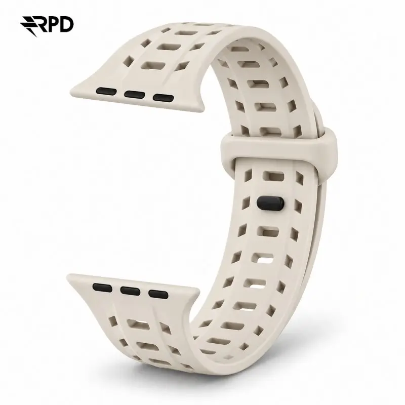 RPD Obsidian Bracelet Silicone Magnétique Sport pour Apple Watch 44/45/46/49mm - Polaire