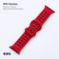 RPD Obsidian Cinturino Silicone Magnetico Sport per Apple Watch 44/45/46/49mm - Bordeaux/Nero – Bild 5