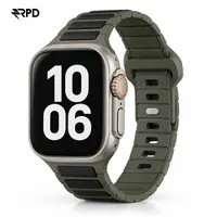 RPD Obsidian Cinturino Silicone Magnetico Sport per Apple Watch 44/45/46/49mm - Oliva/Nero – Bild 1