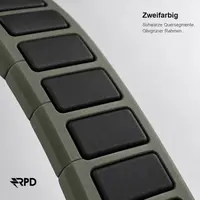 RPD Obsidian Silicone Strap Magnetic Sport for Apple Watch 44/45/46/49mm - Army Green/Black – Bild 2