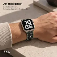 RPD Obsidian Silicone Strap Magnetic Sport for Apple Watch 44/45/46/49mm - Army Green/Black – Bild 4
