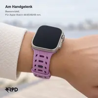 RPD Obsidian Silikonarmband Magnet Sport für Apple Watch 44/45/46/49mm - Beerenviolett – Bild 4