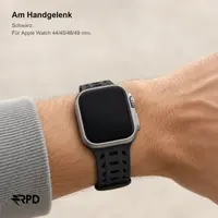 RPD Obsidian Silikonarmband Magnet Sport für Apple Watch 44/45/46/49mm - Schwarz – Bild 4