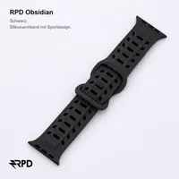 RPD Obsidian Silikonarmband Magnet Sport für Apple Watch 44/45/46/49mm - Schwarz – Bild 5