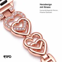 RPD Solène Bracciale Catena Cuore Donna per Apple Watch 44/45/46/49mm - Oro Rosa – Bild 3