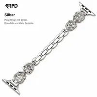 RPD Solène Bracelet Chaîne Coeur Femme pour Apple Watch 44/45/46/49mm - Argent – Bild 2