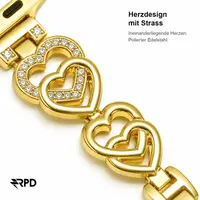 RPD Solène Chain Bracelet Heart Design Women for Apple Watch 44/45/46/49mm - Gold – Bild 3