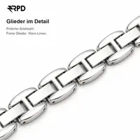 RPD Solène Chain Bracelet Heart Design Women for Apple Watch 44/45/46/49mm - Silver – Bild 5