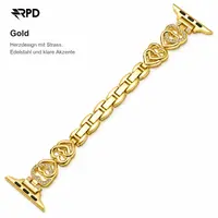 RPD Solène Gliederarmband Herz Design Damen für Apple Watch 44/45/46/49mm - Gold – Bild 2