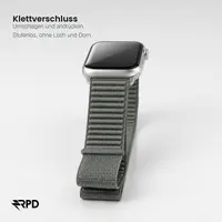 RPD Stride Cinturino Sport Trail Nylon Intrecciato per Apple Watch 44/45/46/49mm - Grigio – Bild 3