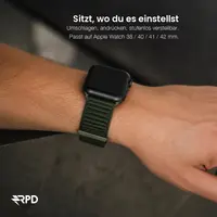 RPD Stride Trail Sport Strap Nylon Braided for Apple Watch 38/40/41/42mm - Pine Green – Bild 4