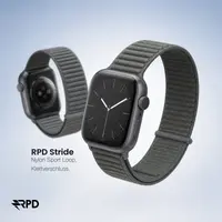 RPD Stride Trail Sport Strap Nylon Braided for Apple Watch 44/45/46/49mm - Grey – Bild 5