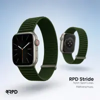 RPD Stride Trail Sportarmband Nylon Geflochten für Apple Watch 38/40/41/42mm - Tannengrün – Bild 5