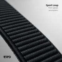 RPD Stride Trail Sportarmband Nylon Geflochten für Apple Watch 44/45/46/49mm - Schwarz – Bild 2