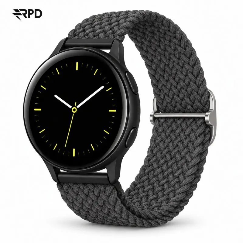 RPD Veloce Bracelet Sport Nylon Tressé Boucle pour Samsung Galaxy 20mm - Gris Pierre