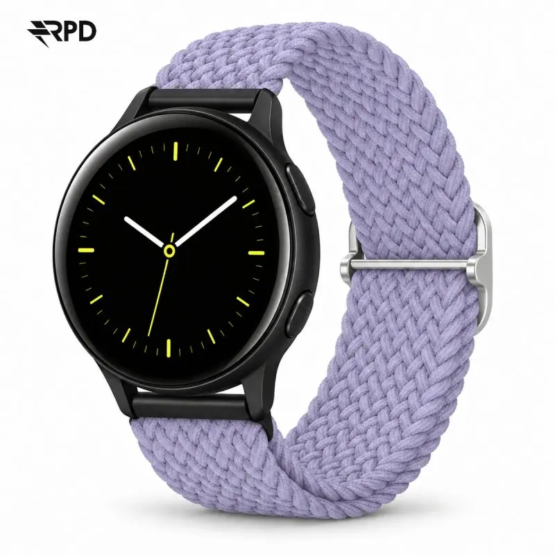 RPD Veloce Bracelet Sport Nylon Tressé Boucle pour Samsung Galaxy 20mm - Lavande