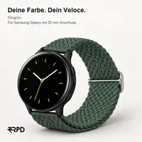 RPD Veloce Bracelet Sport Nylon Tressé Boucle pour Samsung Galaxy 20mm - Vert Olive – Bild 3