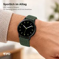 RPD Veloce Bracelet Sport Nylon Tressé Boucle pour Samsung Galaxy 20mm - Vert Olive – Bild 4