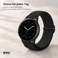 RPD Veloce Bracelet Sport Nylon Tressé Boucle pour Samsung Galaxy 22mm - Noir – Bild 5
