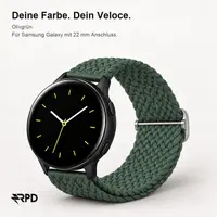 RPD Veloce Bracelet Sport Nylon Tressé Boucle pour Samsung Galaxy 22mm - Vert Olive – Bild 3