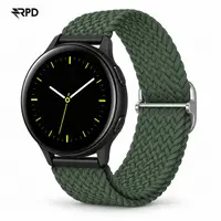 RPD Veloce Sport Strap Nylon Braided Slide Buckle for Samsung Galaxy 20mm - Olive Green – Bild 1